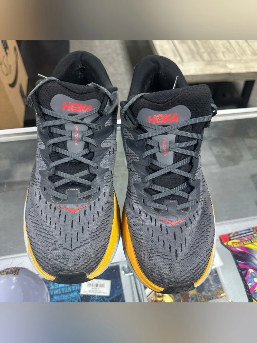 Size 13D - Hoka One One Gaviota 4 Gray Running Training Shoes Athletic Outdoors